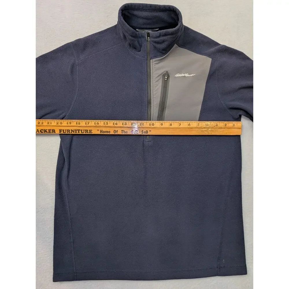 Eddie Bauer First Ascent 1/4 Zip Performance Fleece Mens M Blue Outdoor Gorpcore